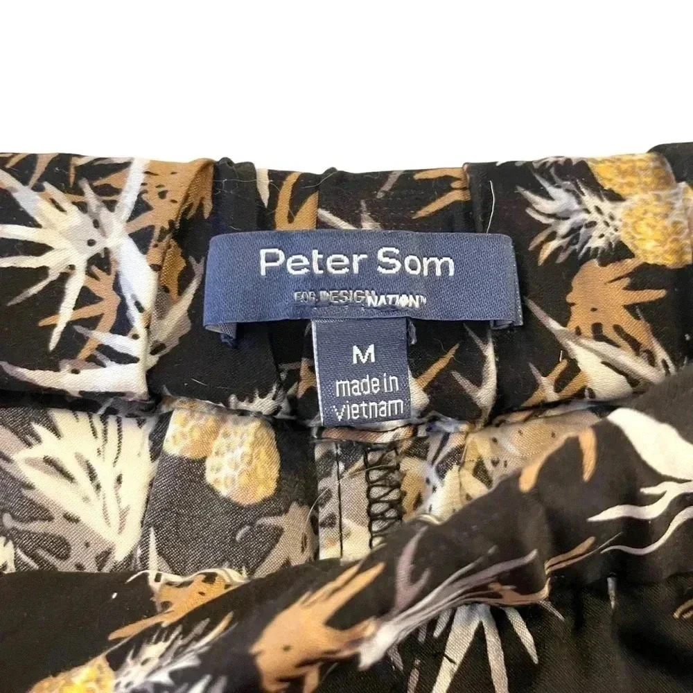 Peter Som Silky Pineapple Print Jogger Pants - Picture 5 of 6